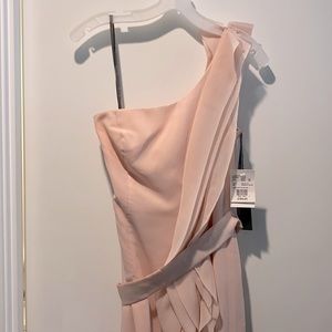 Vera Wang long chiffon blush pink dress size 2 new